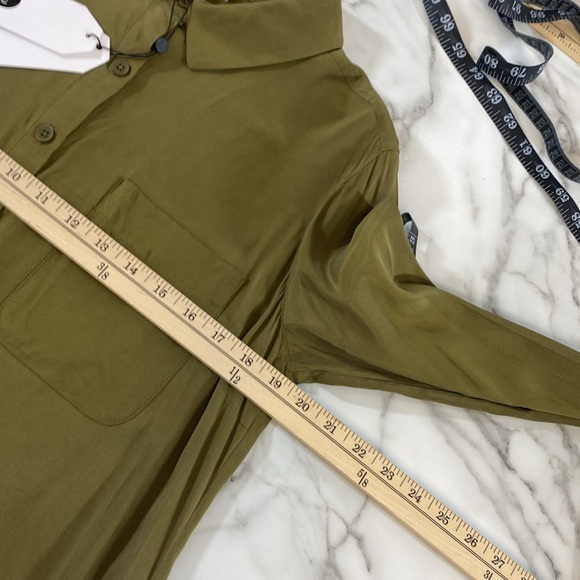 Universal Standard Shirt Dress Womens 3XS 2-4‎ Military OIive Cubro Rubicon - Picture 11 of 13